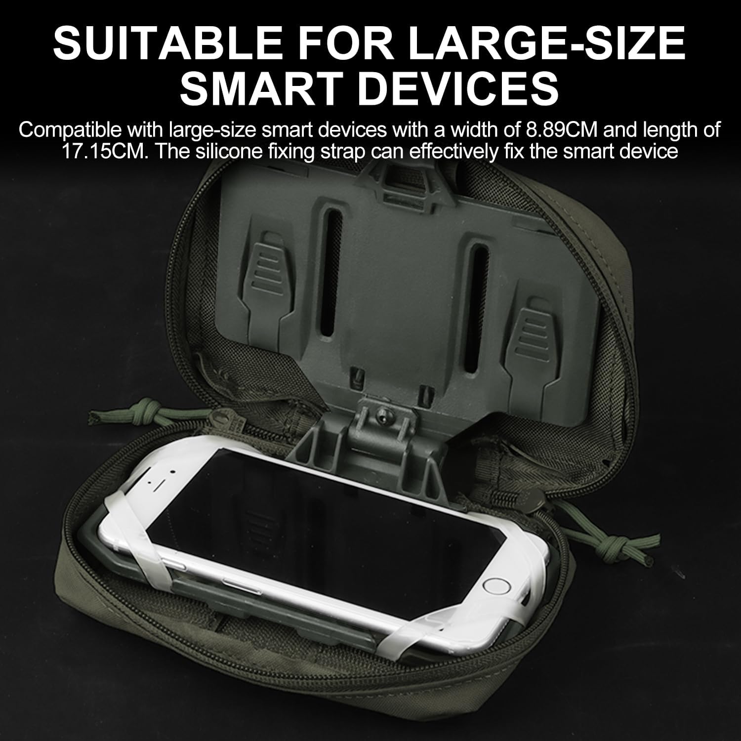 Tactical Phone Chest Mount with Chest Vest Rig Bag Pack Molle Foldable Navigation Universal Phone Holder Board for Hunting