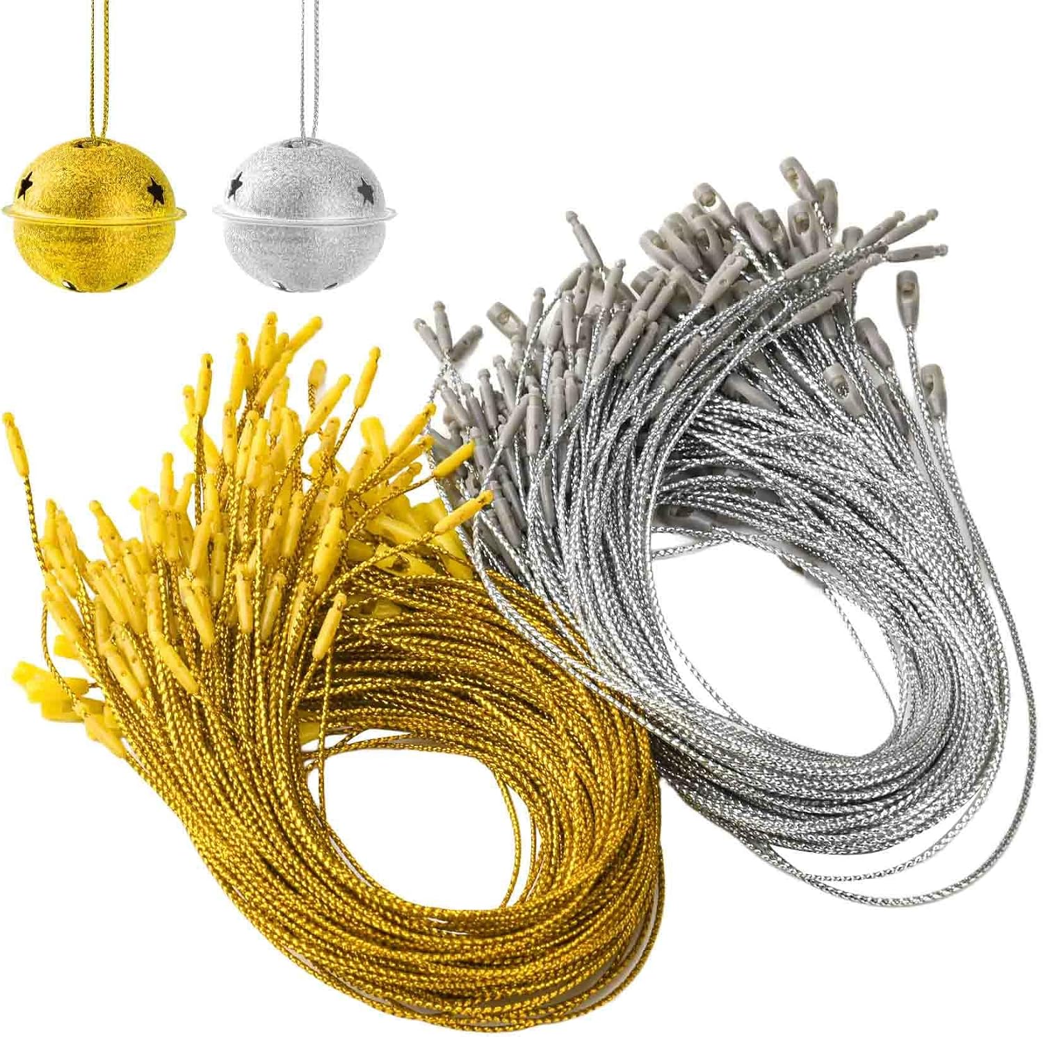 Amazon.com: 400 Pieces Christmas Ornaments Hangers with Snap Fastener ...