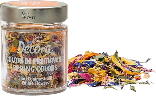 DECORA, Colori di Primavera, Fiori Eduli, Mix di Fiori Commestibili