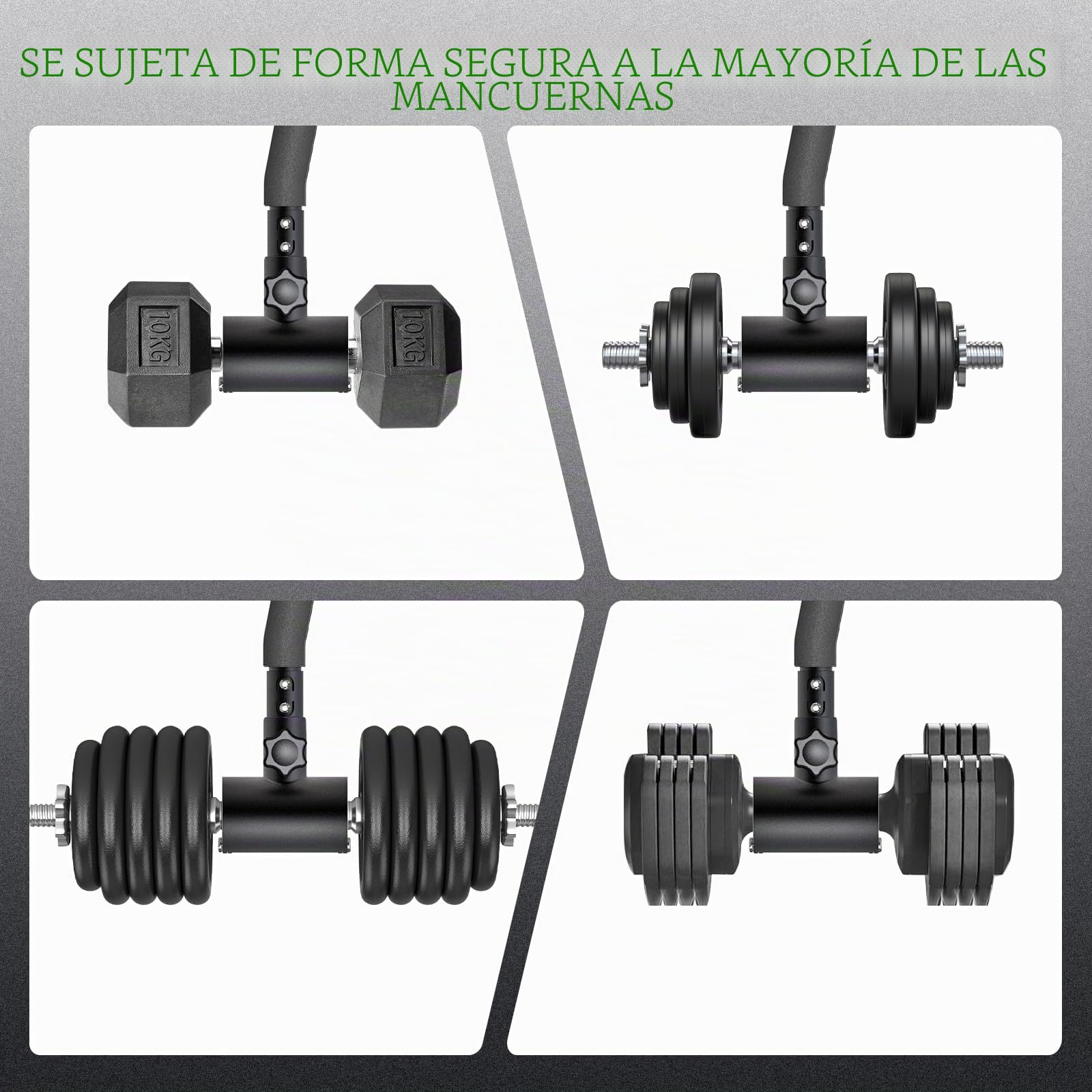 Kipika Adjustable Dumbbell to Barbell Converter - EZ Curling Bar Adapter - Versatile Weightlifting Equipment for Home Gym