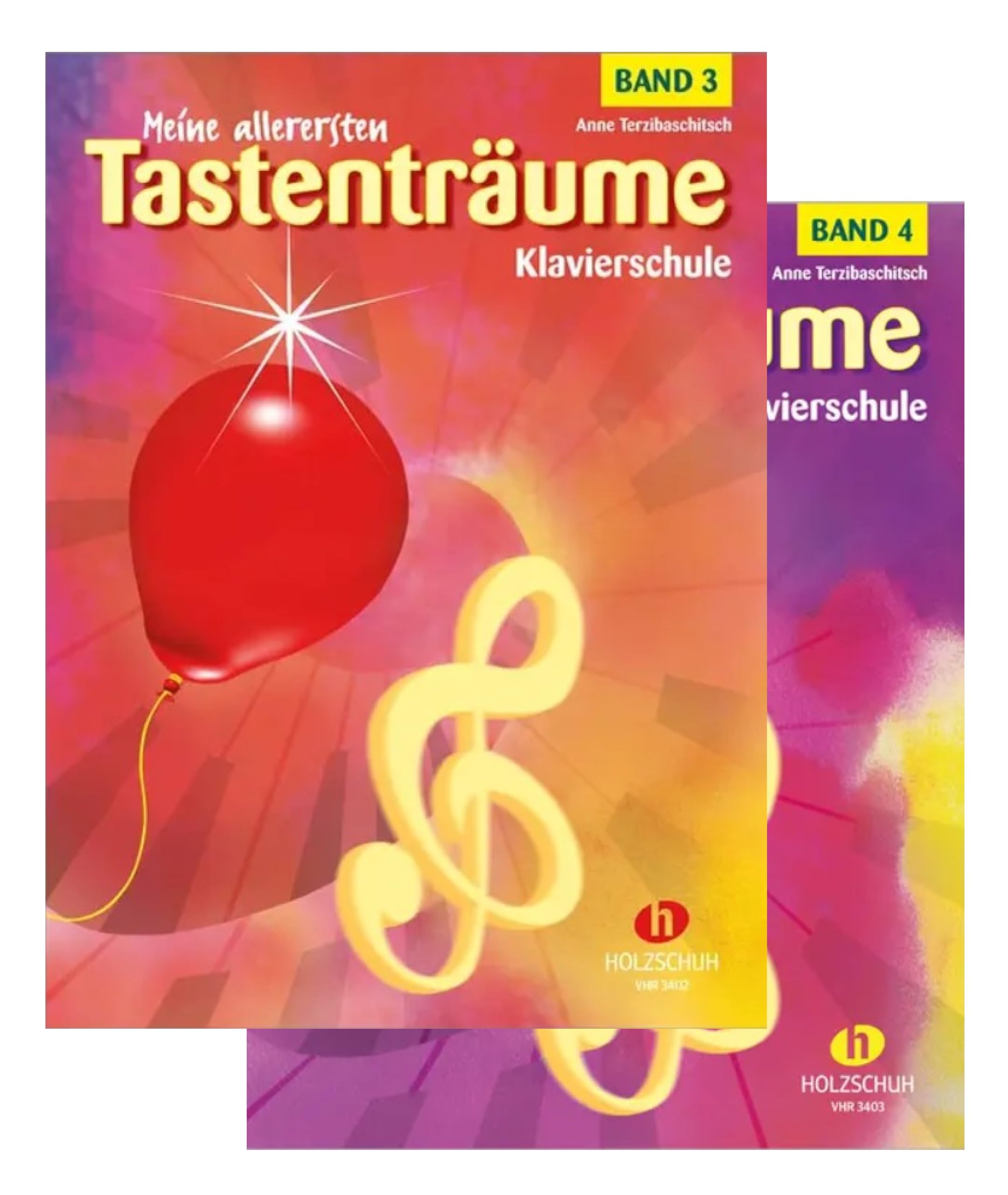 Anne Terzibaschitsch: Meine allerersten Tastenträume - Klavierschule für Kinder Band 3 + 4 (Set), Ausgabe inkl. Notenheft (Musiknoten/sheet music), 9783920470047 + 9783940069603, VHR3402 + VHR3403