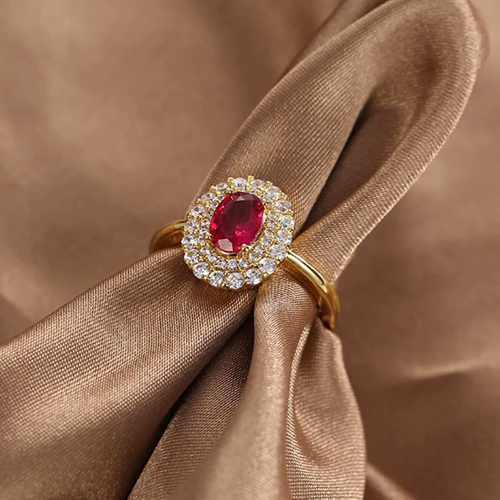 Anillo de oro de 9 quilates, delicado y elegante, talla Q 1/2