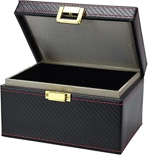 電波遮断ボックス PUレザー仕上げ 内寸10.5×16×7.5cm スマホ/スマートキーからの信号をブロック RFID遮断 リレーアタック防止 プライバシー保護 小物入れ シグナルブロック箱 FMTSSSBOX100