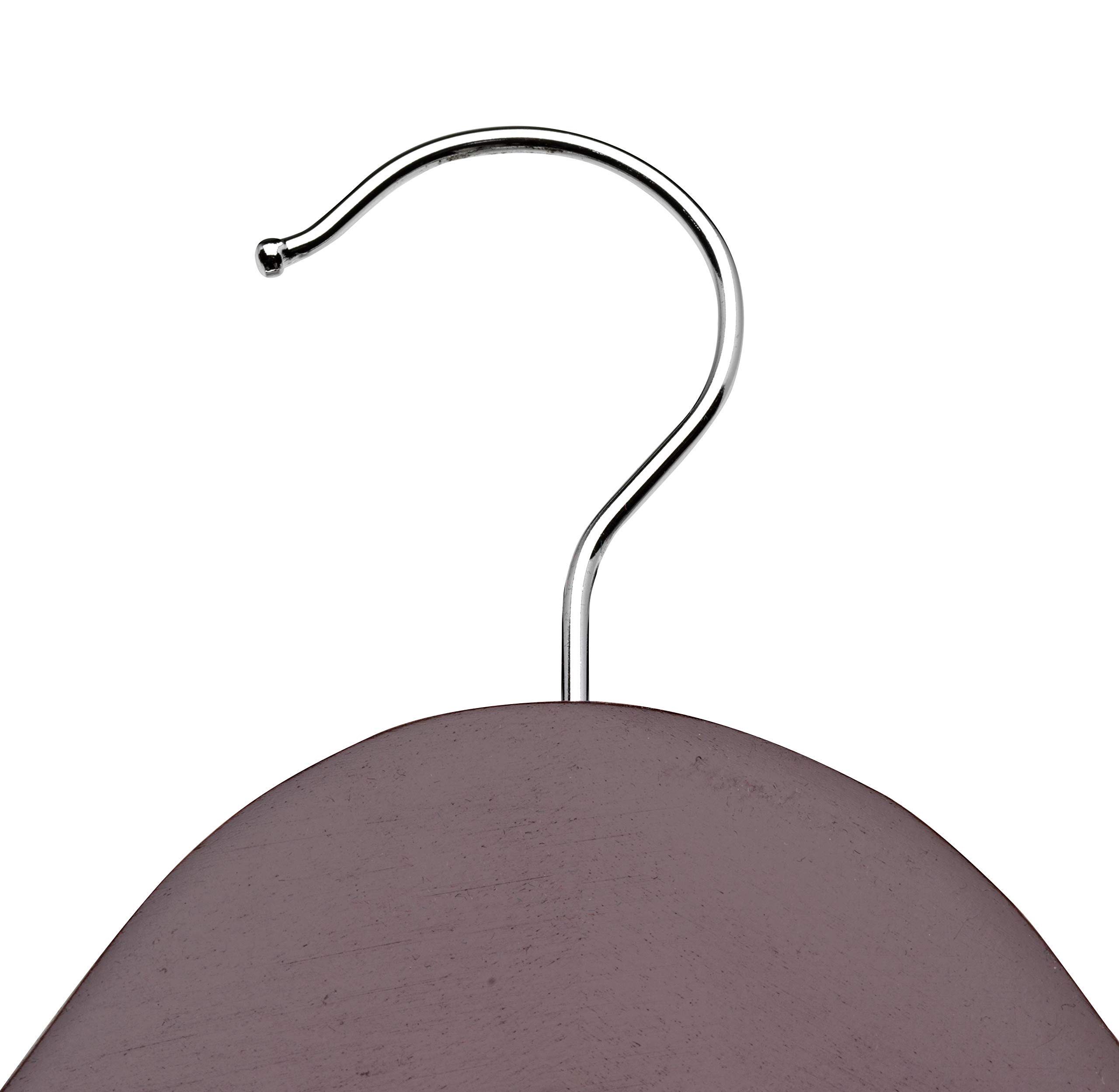COM-FORT HOUSE | Grucce in legno giacca | colore noce, design elegante, appendiabiti in legno naturale per cappotti, confezione da 12 pezzi | gancio girevole in acciaio inossidabile