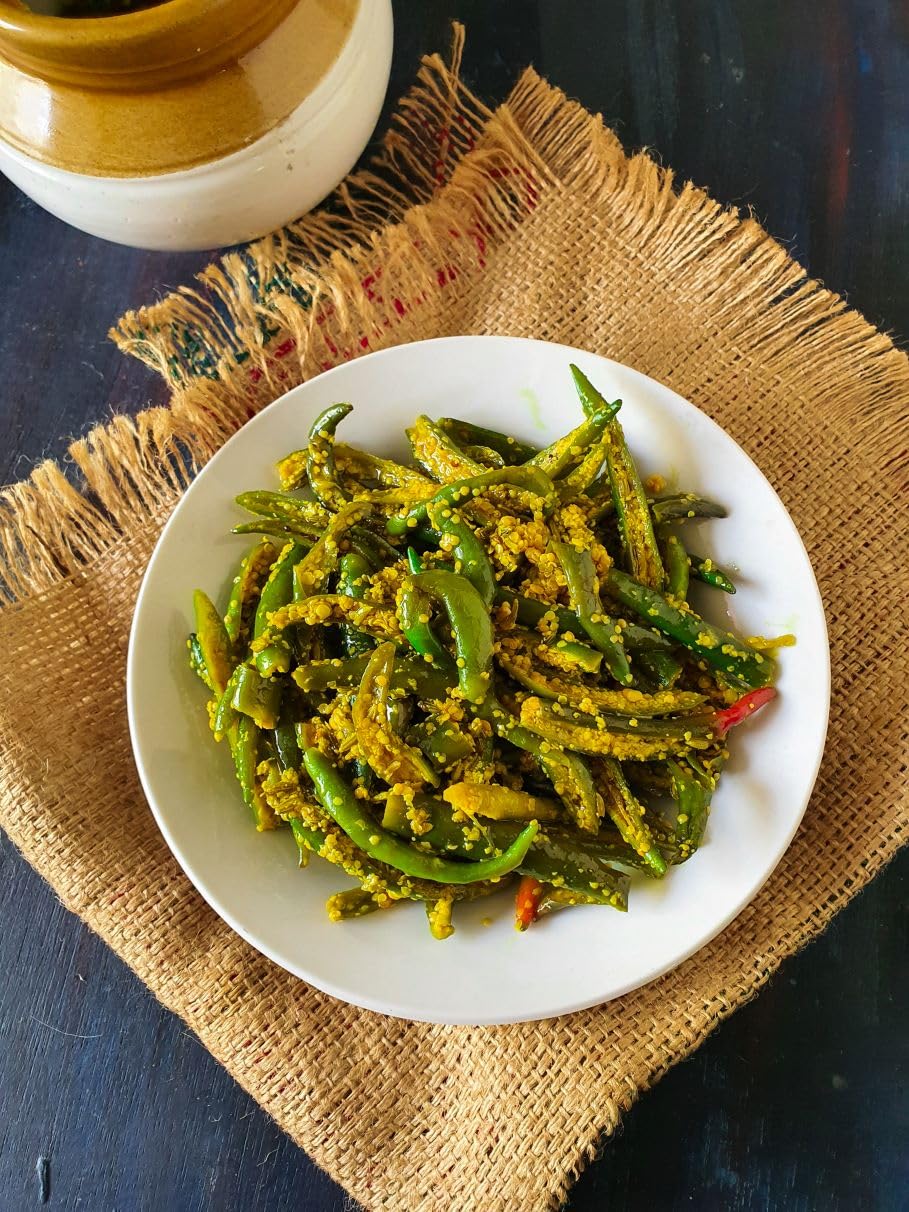 Marwar's Rajasthani Green Chilli Pickle 200g | Homemade Athana Mirch Aachar | Ghar Ka Achar | No Oil, No Preservatives | Spicy & Authentic Taste