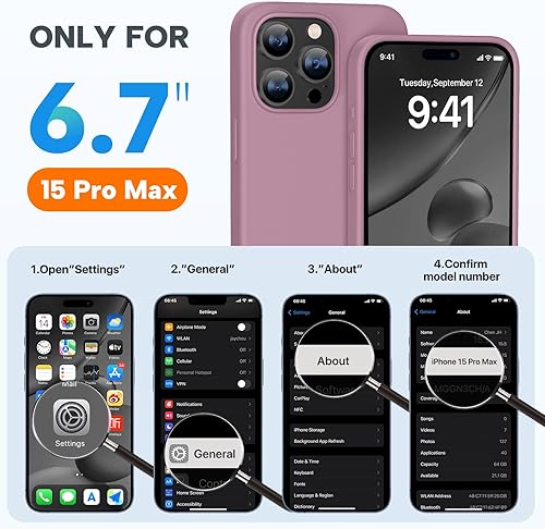 Miniatura 1762 de Miracase - Funda diseñada para iPhone 11 con protector de pantalla, funda de goma de silicona líquida, protección total contra caídas y a prueba