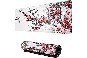 Cherry Blossom Bird Gaming Mouse Pad Large
