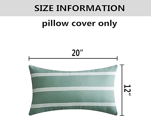 Vista 53 de Home Brilliant Large Stripe Decorative Pillow Covers Euro Shams Cover for Living Room, 24x24 inches(60x60 cm) Set of 2, Tan
