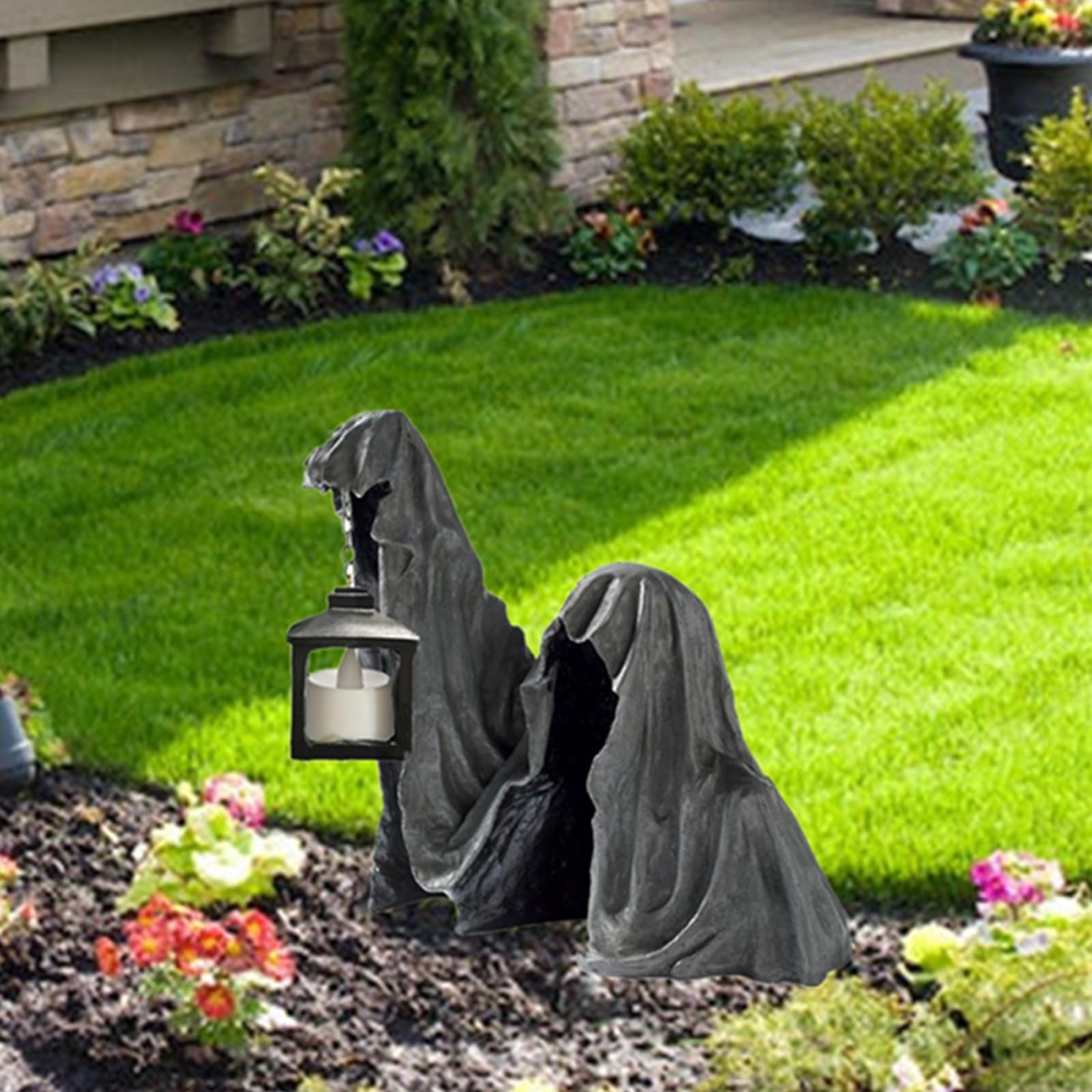 Denkender Zwerg Troll Gartenstatue Aus Kunstharz – Ca. 12,7 Cm Hoch, Grau, Für Terrasse, Garten & Deko Zu Halloween Oder Weihnachten