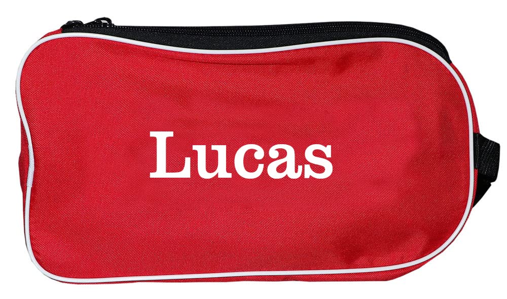 PROSTYLE SPORTS Personalised Football Boot Bag, Shoes bag (Red) (Name)