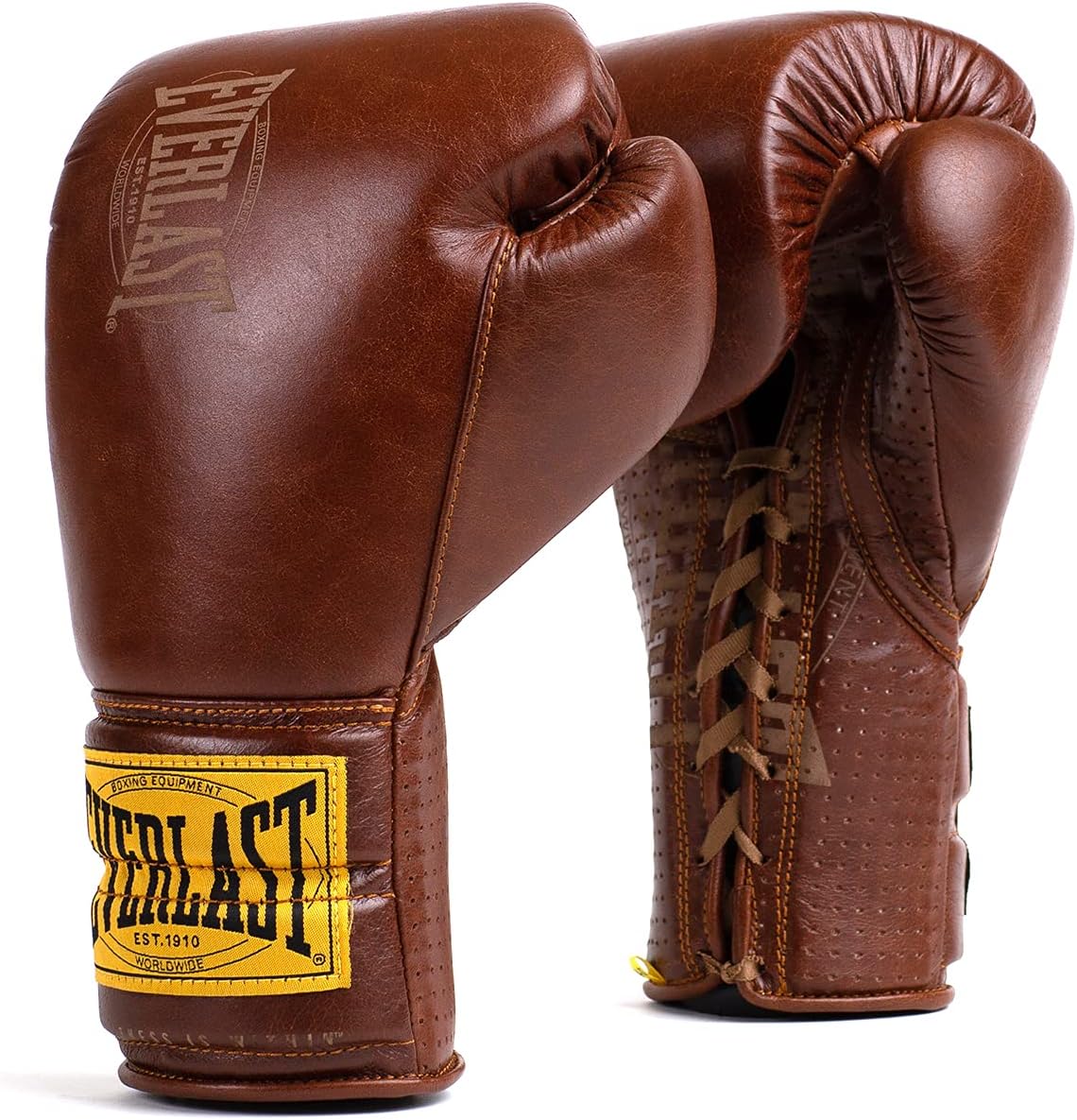 Everlast Sparring 1910 Gloves Lace Brown 14 OZ, 9942_169232
