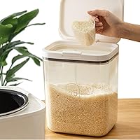 Vista 6 de Contenedor hermético de almacenamiento de harina de arroz, contenedor de almacenamiento de harina de 10 libras/5.81 cuartos de galón, recipiente