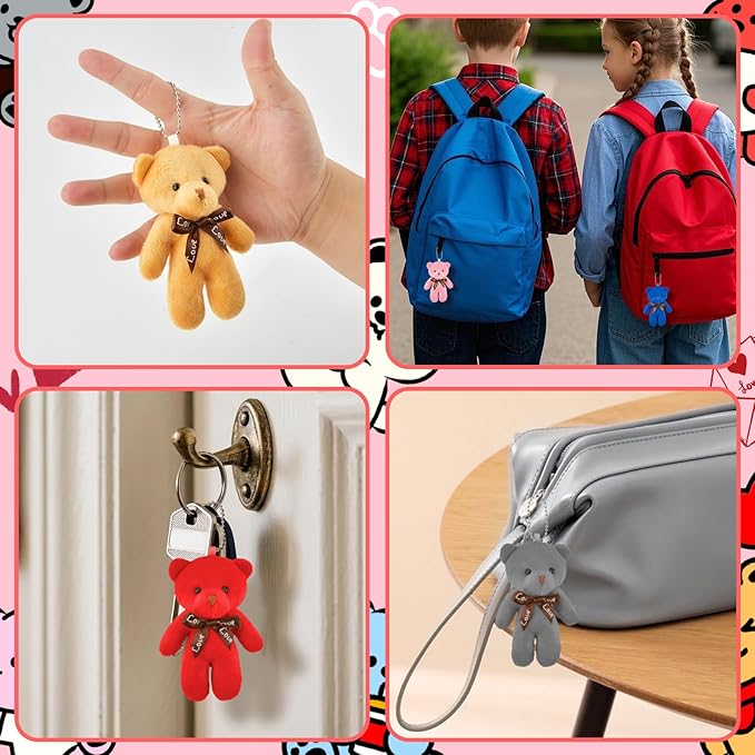 24 Osos de Peluche Mini Regalo San Valentín con Tarjetas miniatura 6