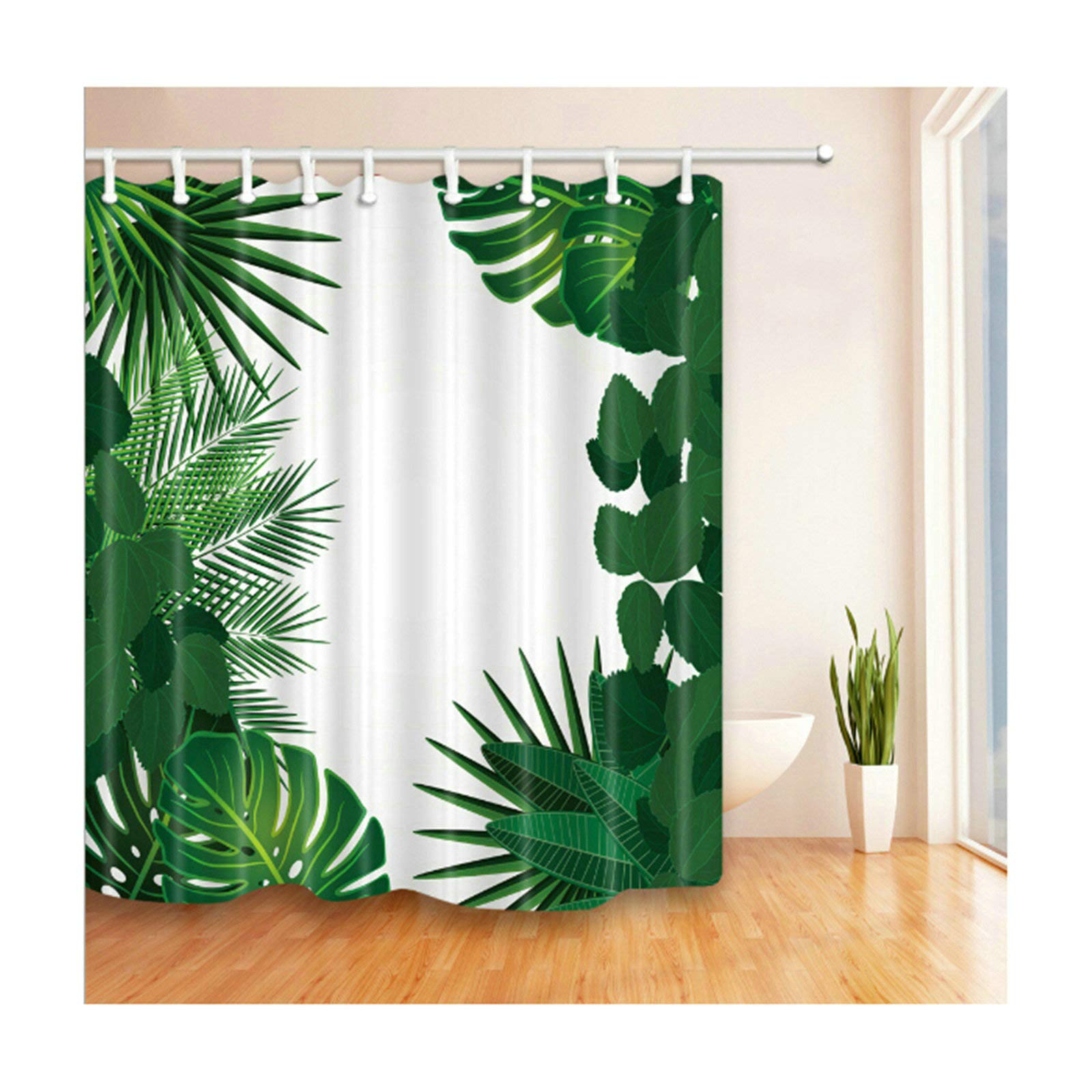 Rideau de douche feuille polyester imperméable 180x180cm