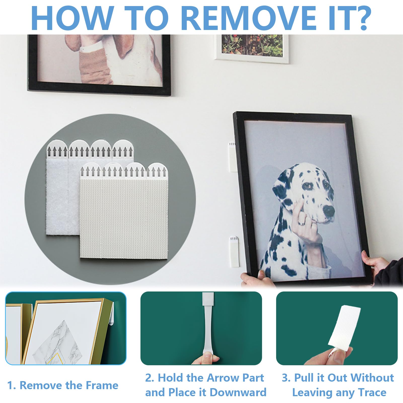 24 Pairs (48 Strips) Large Picture Hanging Strips, Heavy Duty - View #5