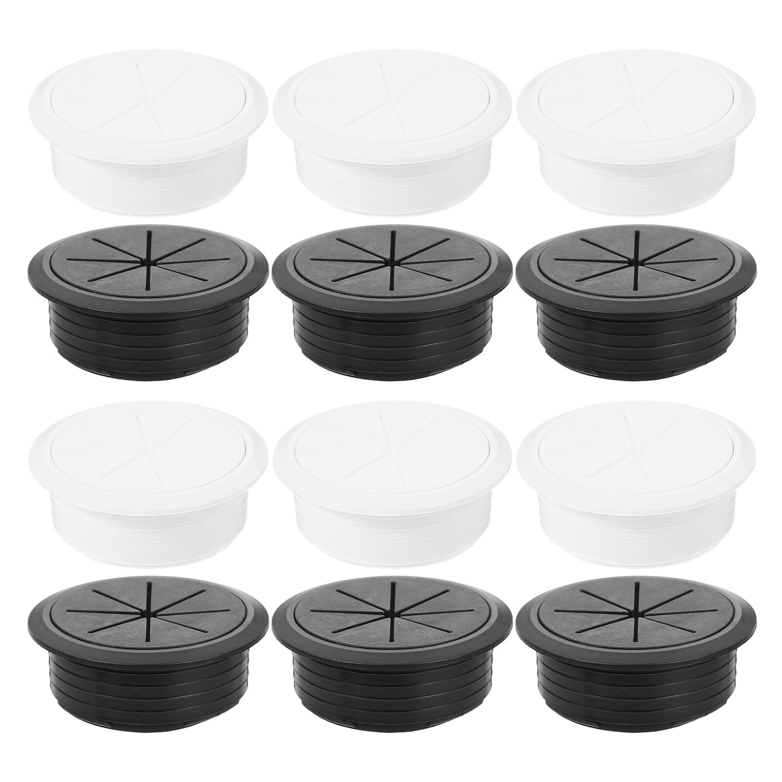 Tapas para pasacables de escritorio PRETYZOOM redondas con 20 piezas de plástico para mesas