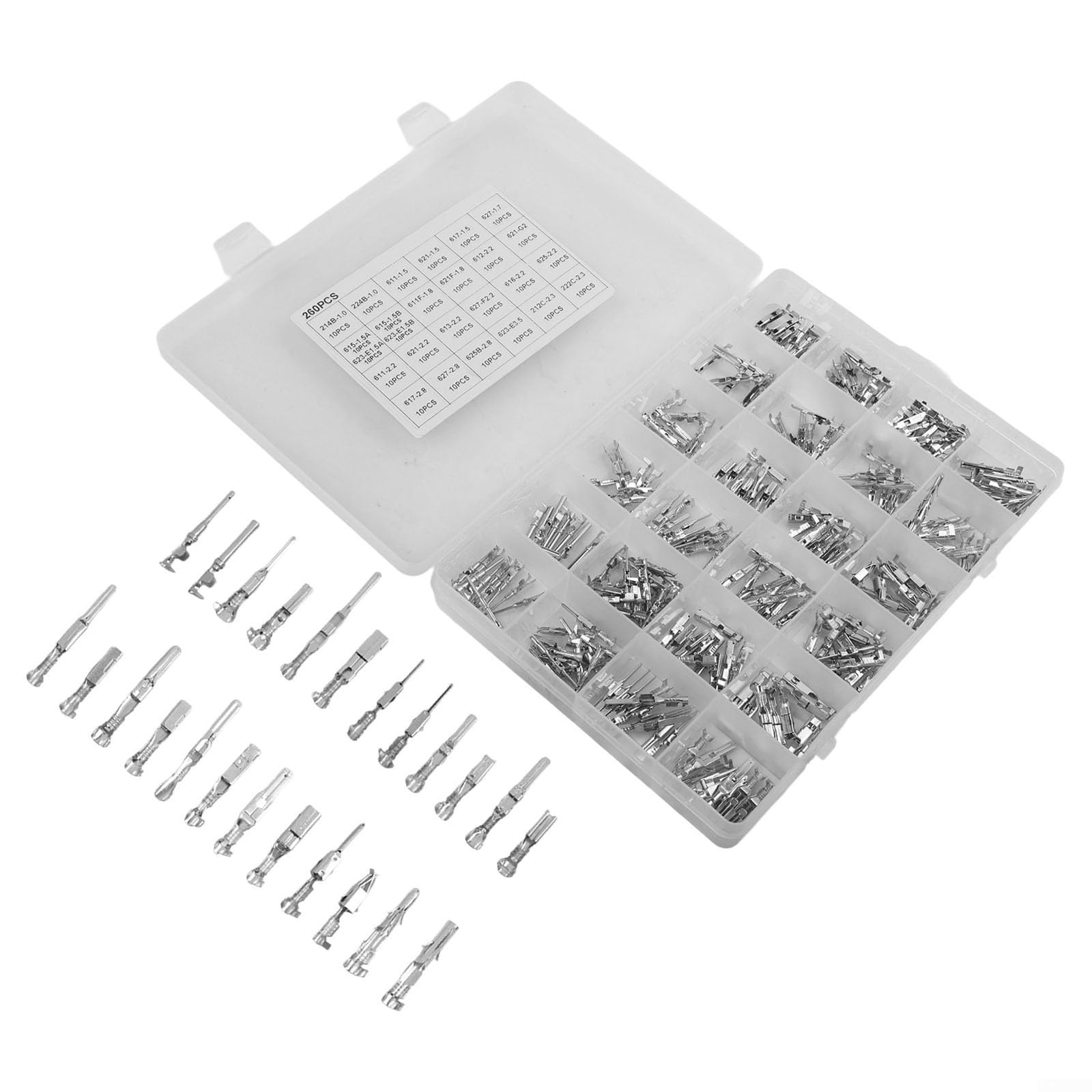Evite corrosión con conectores de cobre estañado para coche, 260 terminales de 1 a 3.5 mm industriales