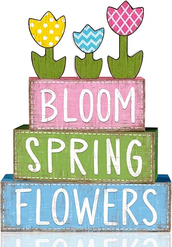 Miniatura 17 de DIYDEC 4 piezas de decoración de mesa de Navidad, árbol de Navidad, letrero de bloque de madera, decoración de bandeja escalonada de Navidad, pieza