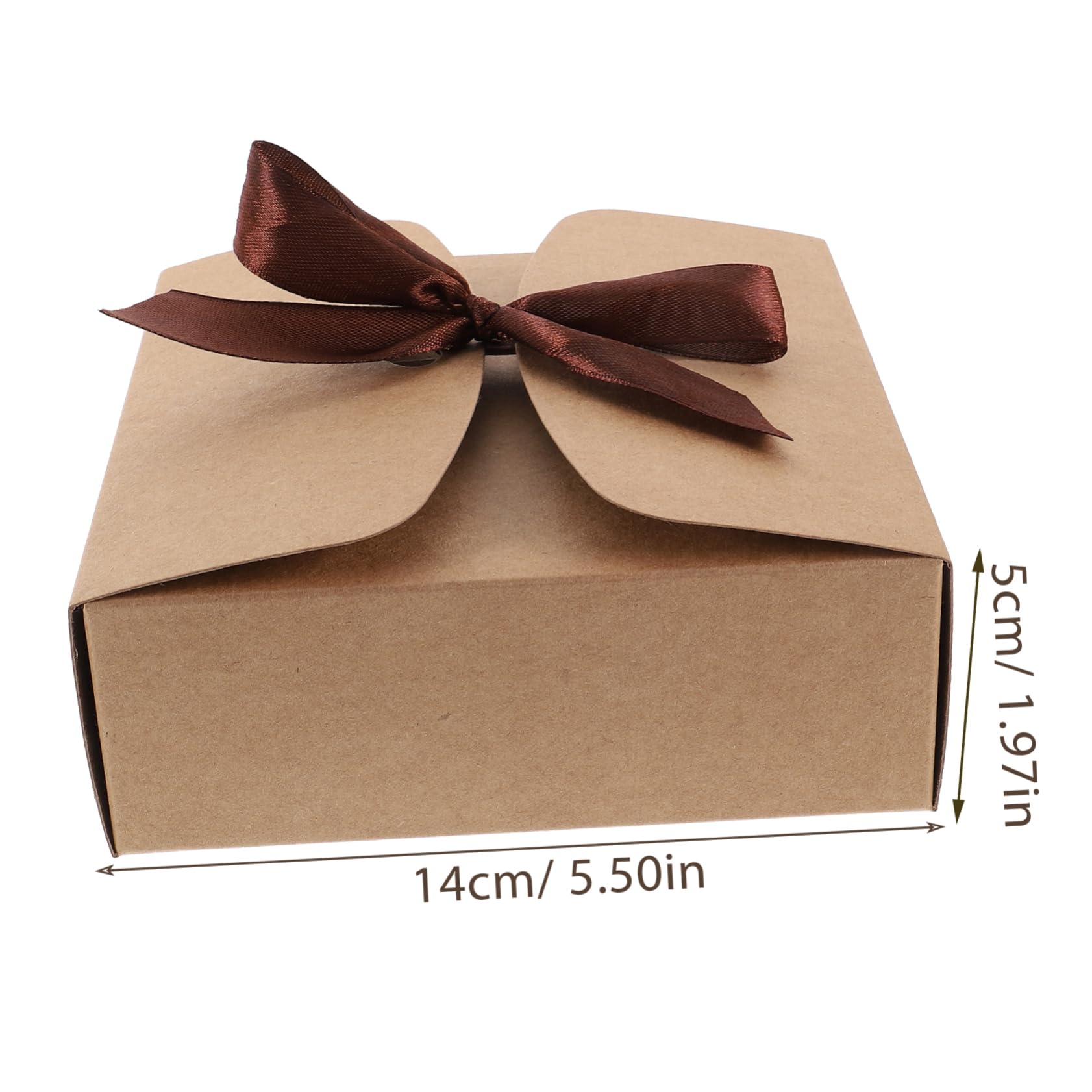 Mobestech Scatole Multifunzionali in Carta Kraft 20 Pezzi 14x14x5 Cm, Scatole Portatili per Imballaggio Regalo e Bomboniere, Contenitori Decorativi per Matrimoni, Proposte Damigelle