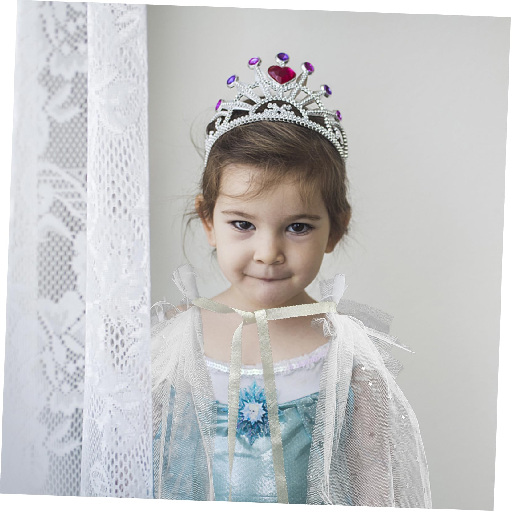 Capa de Color Claro para Niña de Fiesta y Cosplay, Confeccionada en Poliéster y Algodón, Ligera y Fácil de Guardar para Cumpleaños y Disfraces