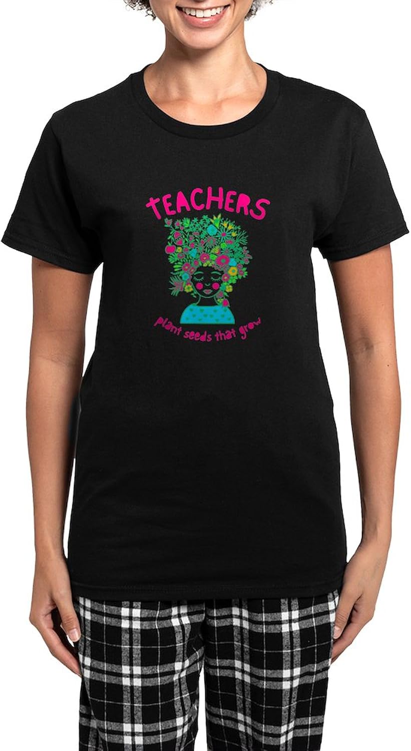 CafePress Back to School Teacher Garden Lover T Shirt Womens Novelty Pajama Set, Comfortable PJ Sleepwear