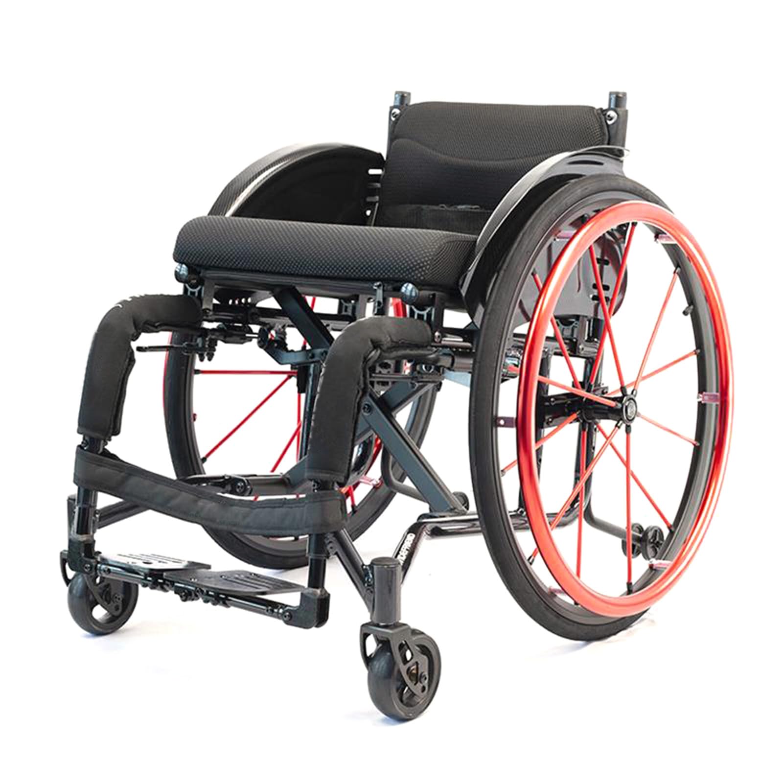 Sedia A Rotelle Pieghevole, Sedia a Rotelle Leggera Sportiva, Carrozzina disabili ad autospinta, per adulti o disabili, Alluminio(Orange)