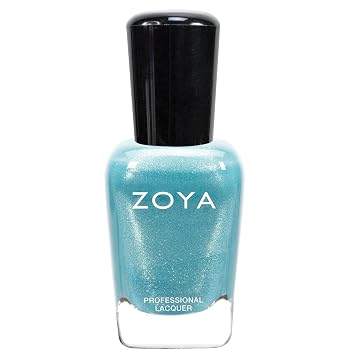 ZOYA Rebel Nail Polish, Full-Coverage Blue Sky Metallic Polish with Silver Shimmer, Cool-Tone Awaken Spring Color, Big10Free Vegan, 0.5 fl oz
