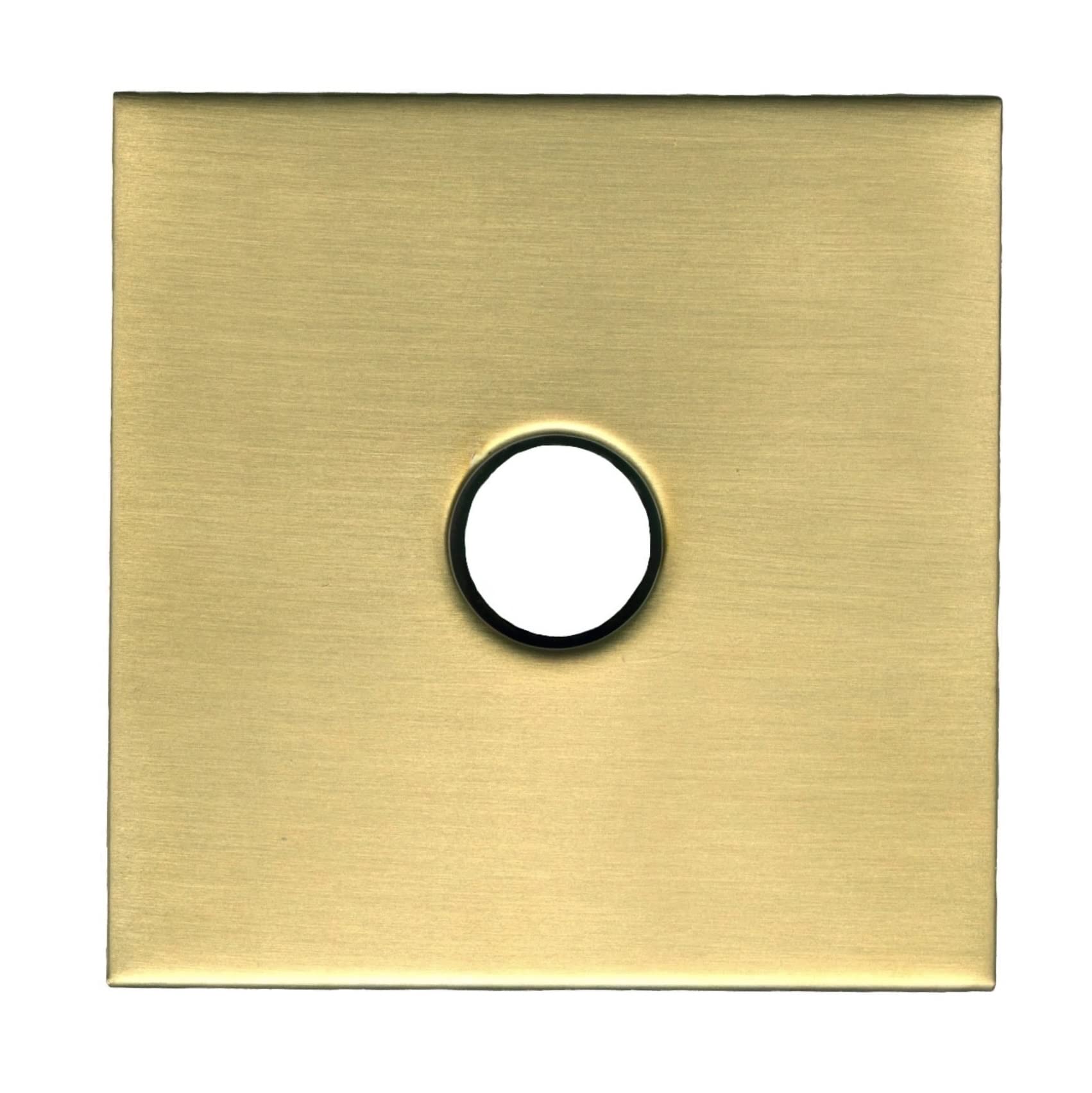 Corla Modern 3.5” Square Shower Arm Flange | Universal Extra Large Replacement Escutcheon Cover Plate (Brushed Gold)