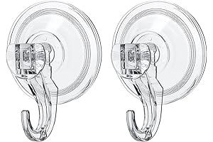 2-Pack Powerful Suction Hooks - Your Ultimate Bathroom Organizer!