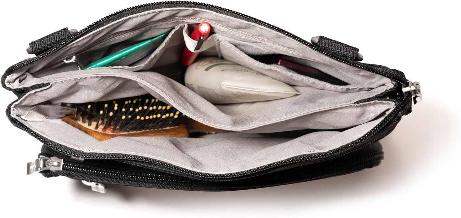 Baggallini Out and About Crossbody Bag for Women - 10"x10.7" Lightweight Travel Handbag w/RFID Card Slots - Image 12