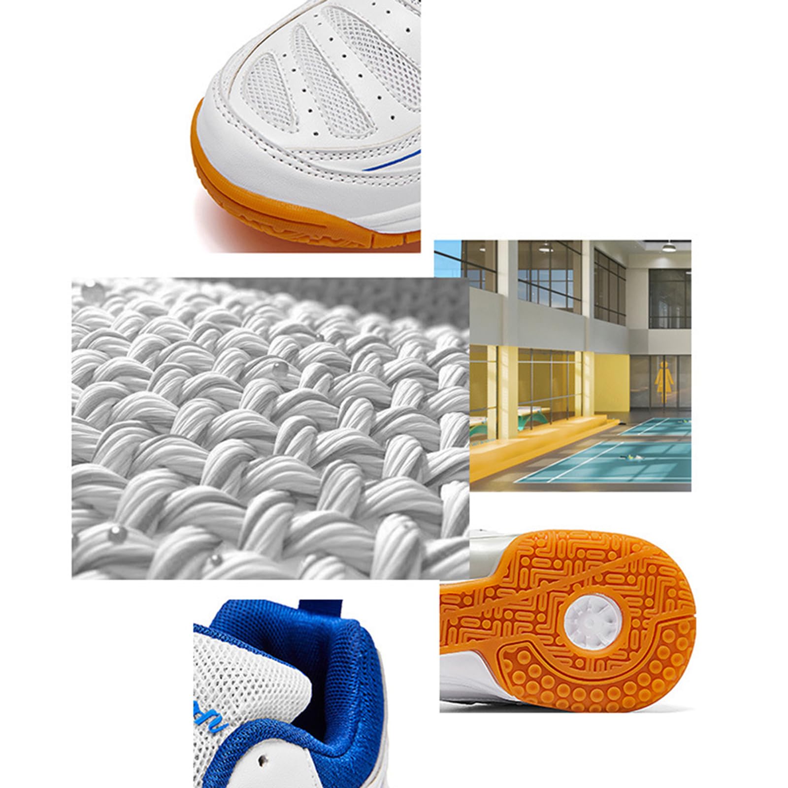 Chaussure Badminton Homme,Chaussures De Tennis De Badminton,Chaussures Squash Et Badminton,D'EntraîNement en Cour D'IntéRieur,Anti-Slip LéGer,pour Badminton,Tennis De Table,Squash