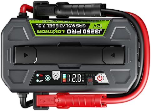 LOKITHOR J3250 PRO Jump Starter with ConnectMax, 3250A LiFePO4 Car Starter Battery for 9.5L Gas and 7.5L Diesel Engines, Jump Pack with 100W Two-Way Fast Charging, Super-Safe and 2000 Cycle Life