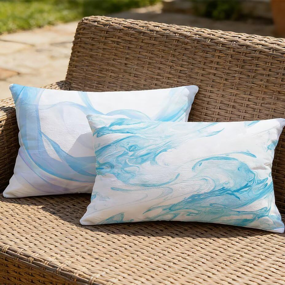 Housses de coussin de jardin 80x100 résistant aux UV blanc étanche patio