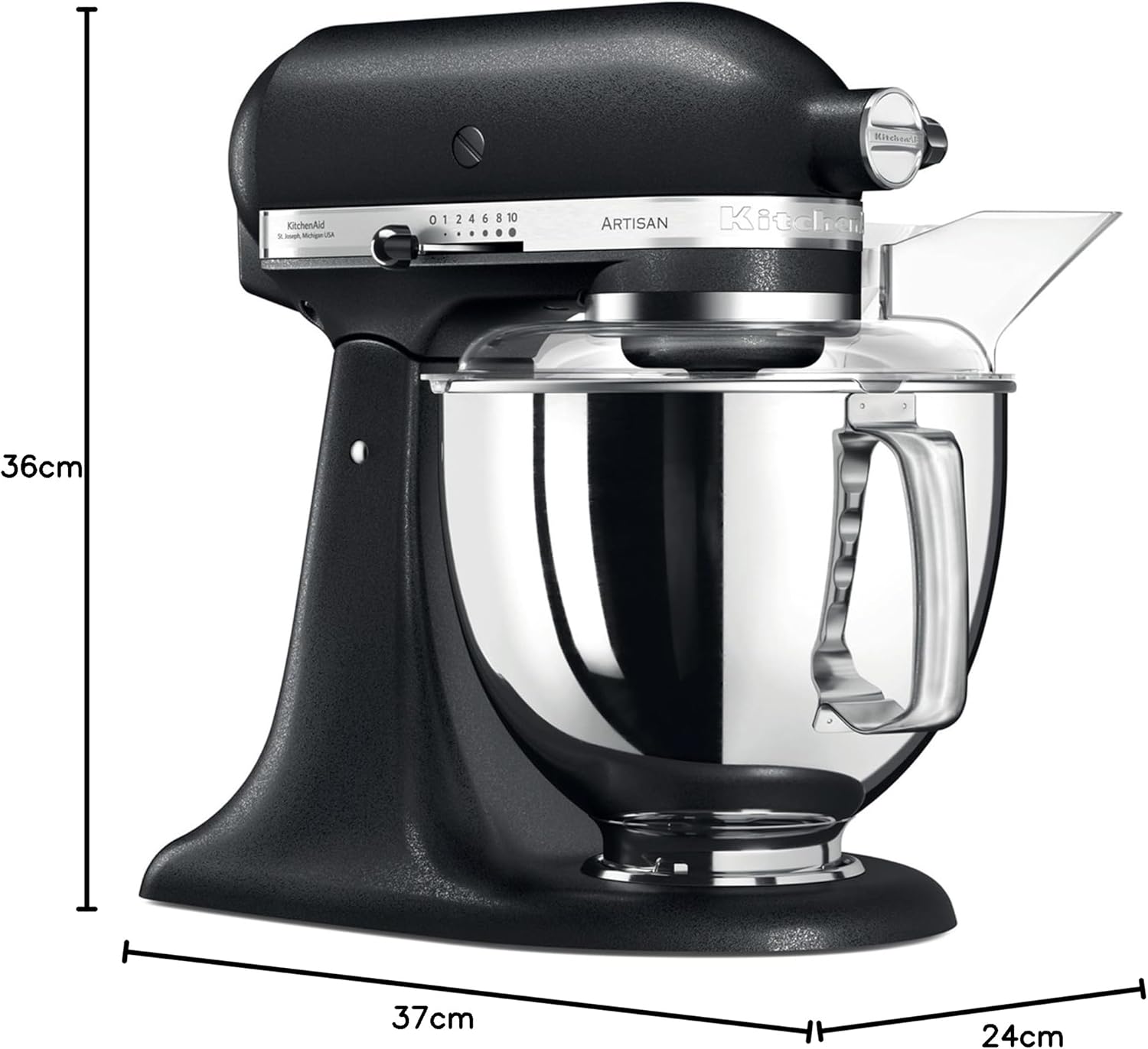 KitchenAid Artisan 4.8L - Accesorios incluidos y bol de acero