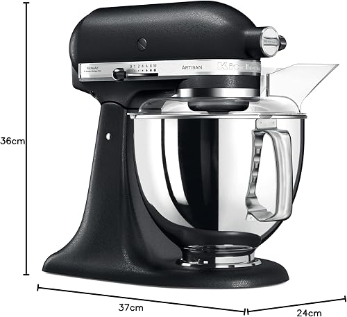 KitchenAid Artisan Robot Pâtissier 4,7L avec Bol 3L Truffe noire - 6