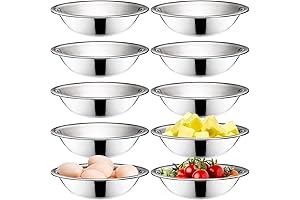Okllen 10 Pack Metal Cooking Bowls