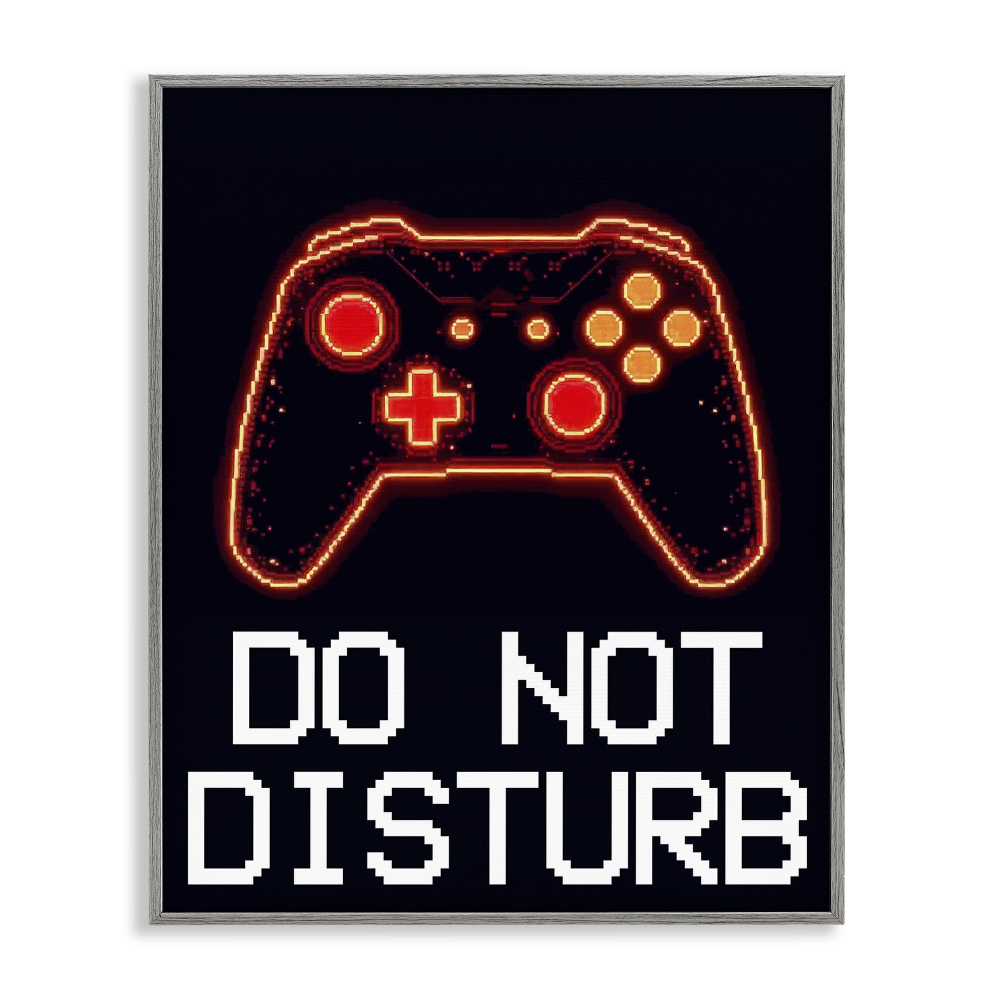 Do Not Disturb Neon Control œuvre giclée d'art encadrée Stupell Industries
