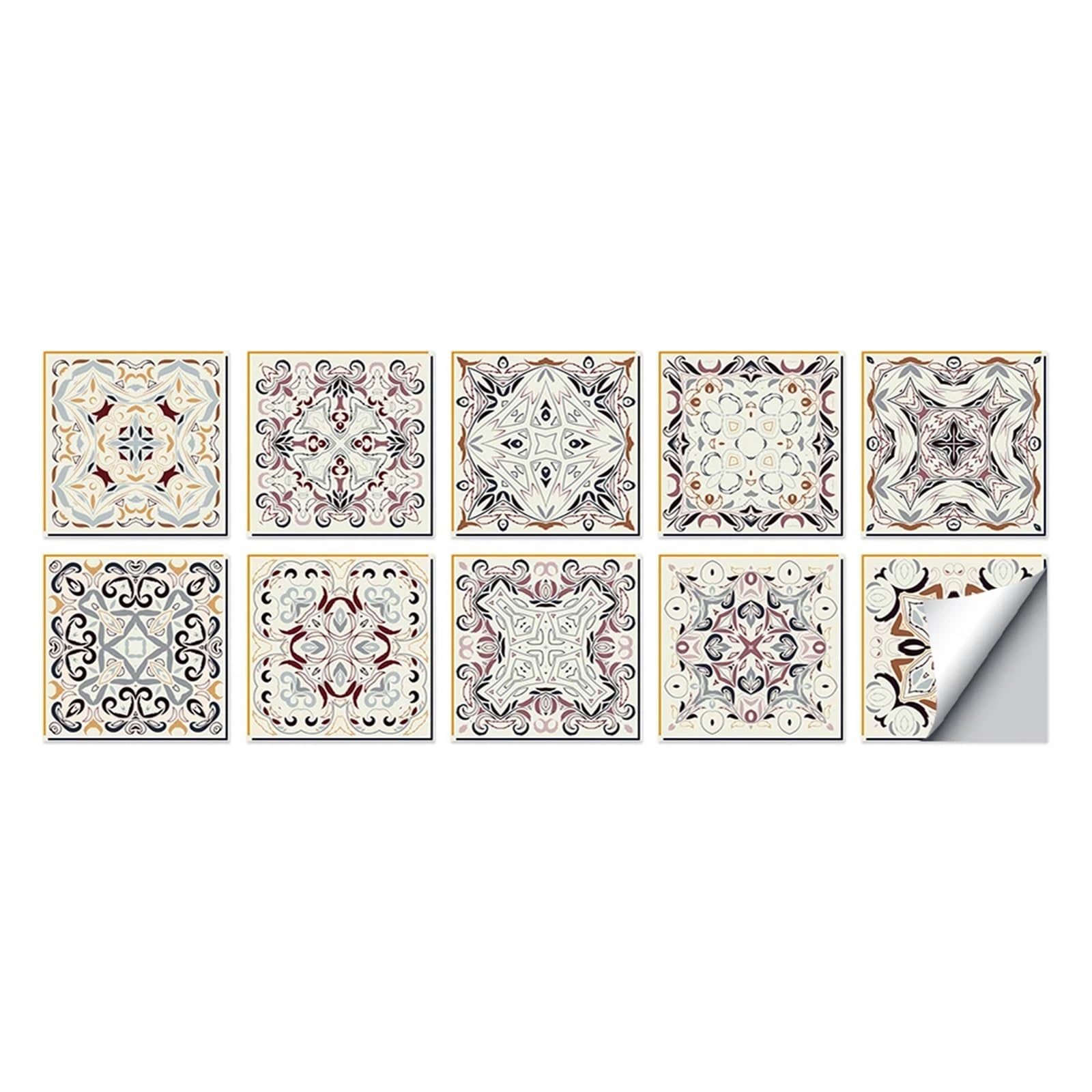 Wall Tile Sticker Tile Stickers 20x20 Self-Adhesive Wall Decals Peel and Stick(Color5,Size2)