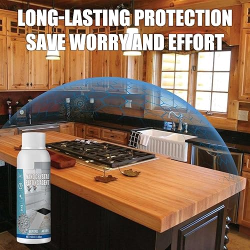 Miniatura 6 de LONGLUAN Stone Nano - Agente de revestimiento de cristal nano, agente de revestimiento de nanocristales de piedra, limpiador removedor de manchas de