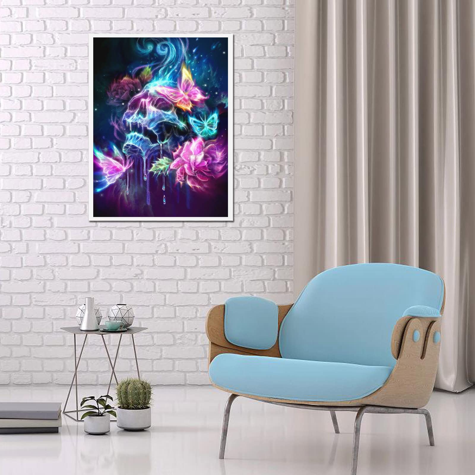 Kit per Diamond Painting 5D, Pittura Diamante 5d Fai da Te, Farfalla incandescente 30x40cm Kit Pittura per Adulti Full Drill Cristallo Strass Ricamo Pictures Arts Craft Home Wall Decor