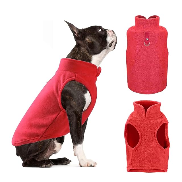 PETCUTE Chaqueta para Perros,Chaleco de Forro Polar para Perro,A Prueba de Viento Ropa para Perros…