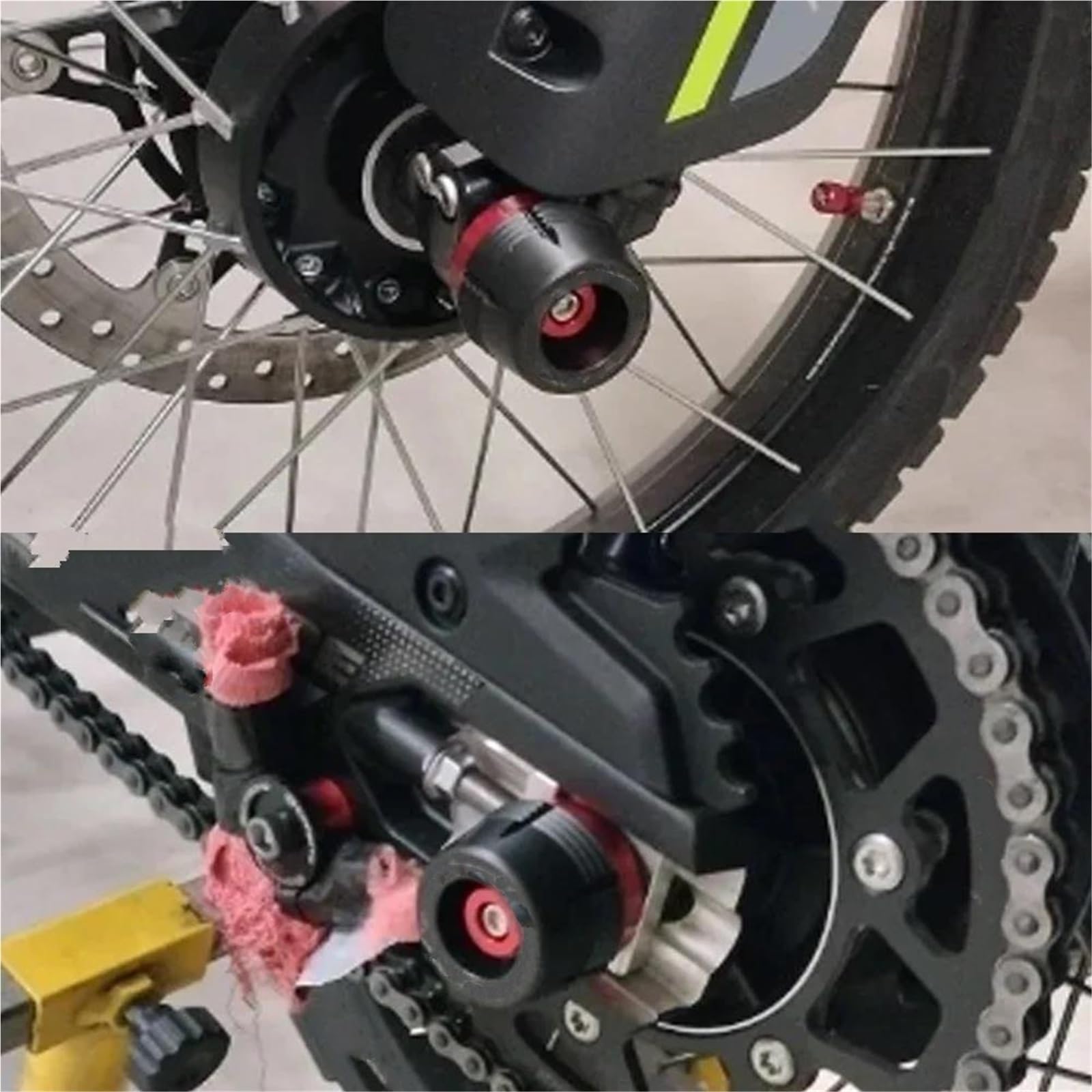 Slider Telaio Per CFMOTO 450MT MT450 CF MOTO 450 MT 2024-2025, Protezione Anticaduta Per Forcella Anteriore Asse Ruota Anteriore E Posteriore Moto Protezione(Titanio,Anteriore Posteriore)
