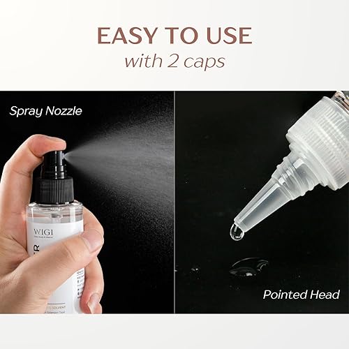 Miniatura 3 de WIGI Removedor de pegamento de peluca de 4 onzas con bomba de niebla y tapa de boquilla, removedor rápido y seguro, pegamento de encaje, removedor