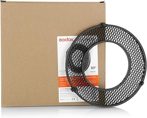 Miniatura 14 de Godox R200-HC30 - Rejilla de panal de abeja de 30° para cabeza flash de anillo Godox R200