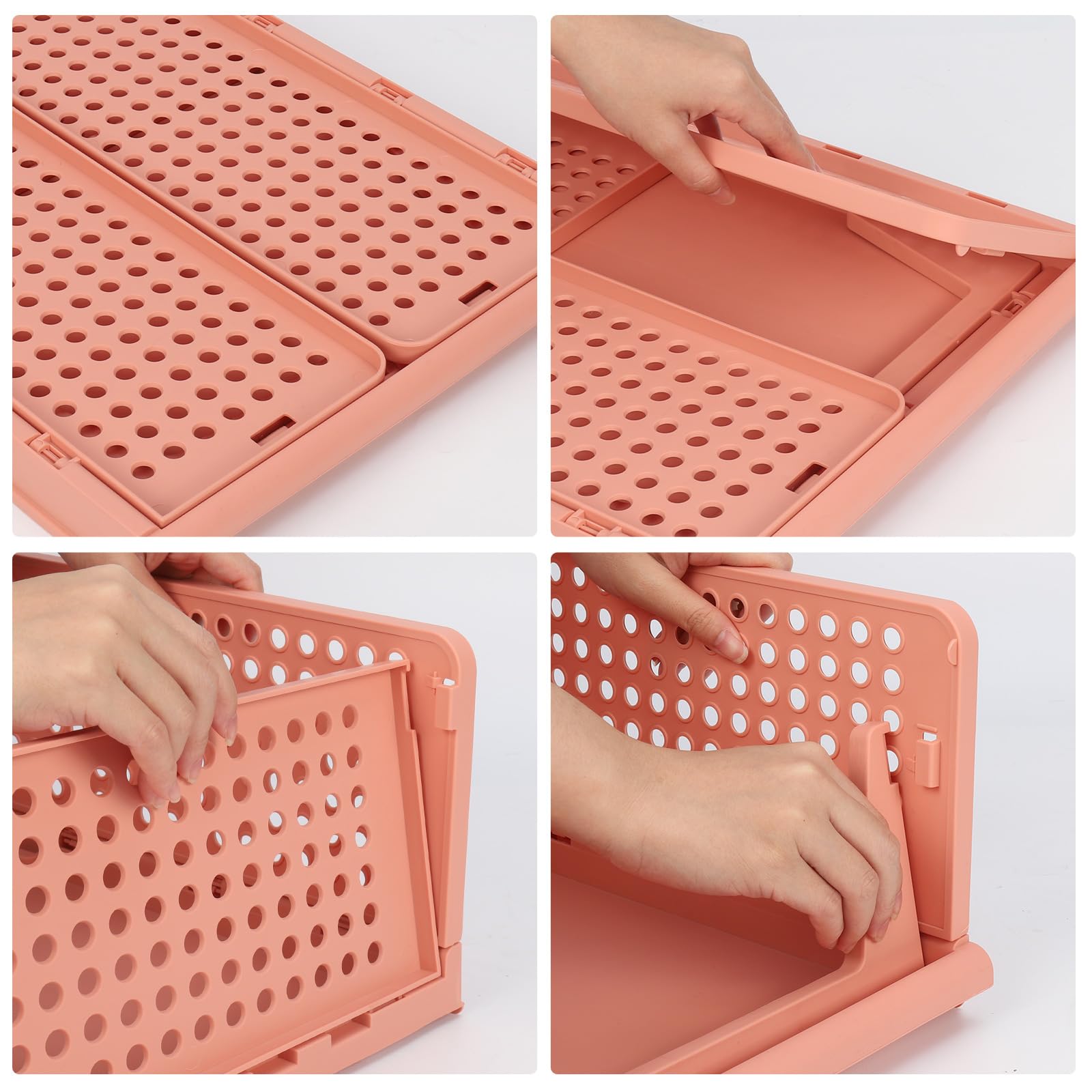 Diealles Shine Organizer Armadio Cassetti, 8PCS Impilabili Pieghevoli per Guardaroba, Plastica Cassettiera per Armadio per Casa, Camera Da Letto, Cucina(Colore)