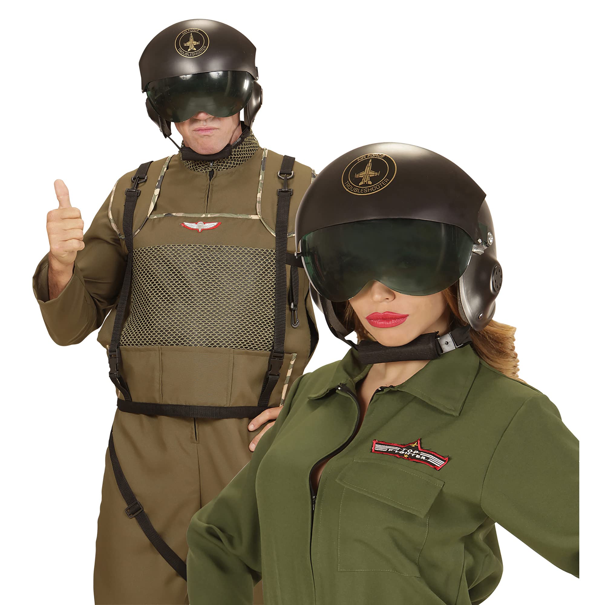 W WIDMANN MILANO Party Fashion - Casque de pilote de jet | Accessoire pour costumes de pilote, pour le carnaval et les soirées à thème