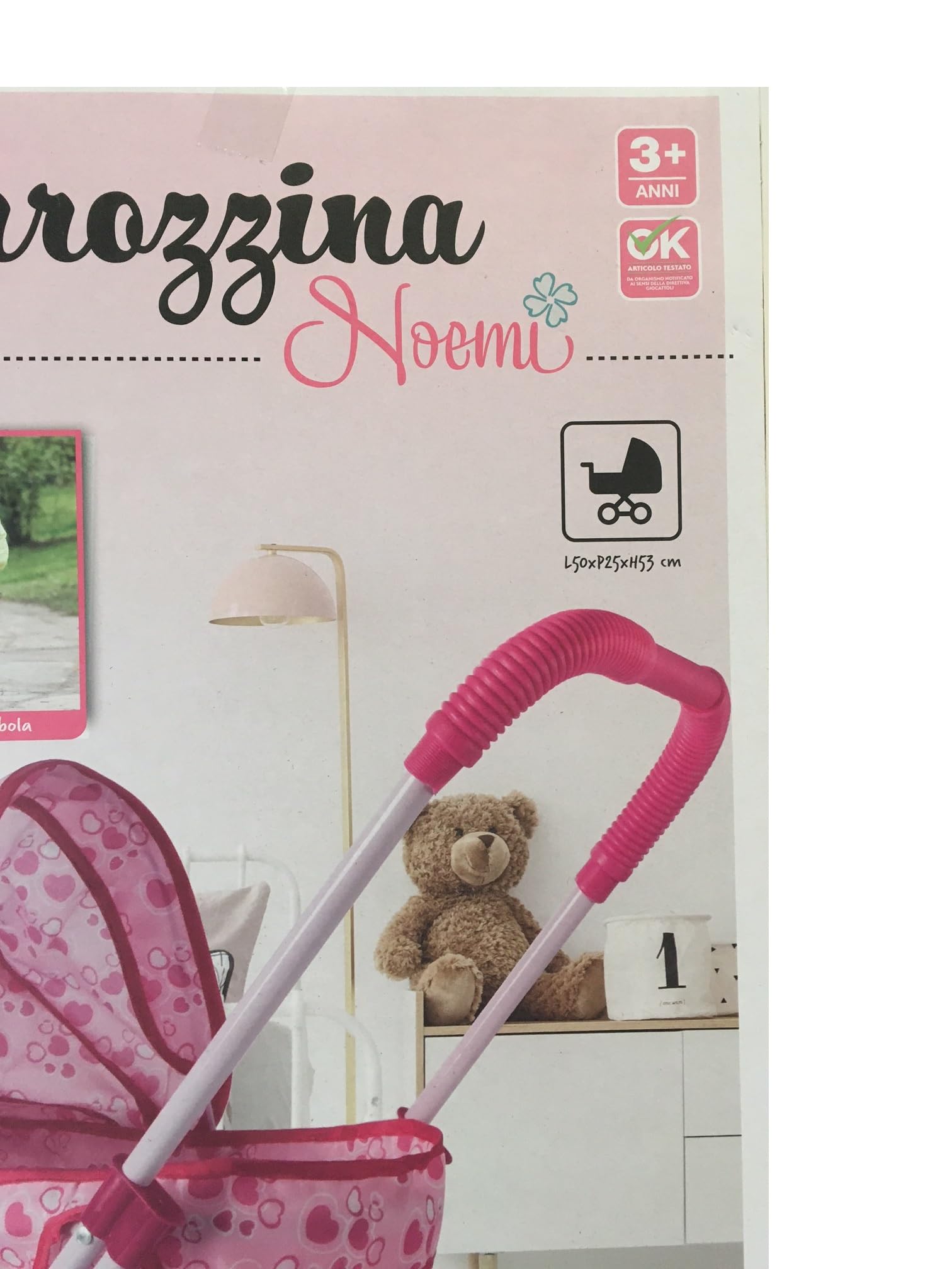 Passeggino per Bambole con Cappottina Pieghevole Metallo Plastica Carrozzina Richiudibile per Bambine Giocattoli Bimbe Passeggino per Bambole Passeggino Carrozzine (CARROZZINA METALLO IN SCATOLA)