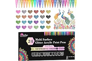 Set of 24 Multi Surface Glitter Paint Pens