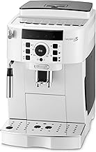 De'Longhi Magnifica S ECAM21.117.W, Automatic Coffee Machine, Adjustable Manual Milk Frother, from Bean to Cup, 2 Coffee Recipes, Temperature Control, 2 Expresses Simultaneously, White