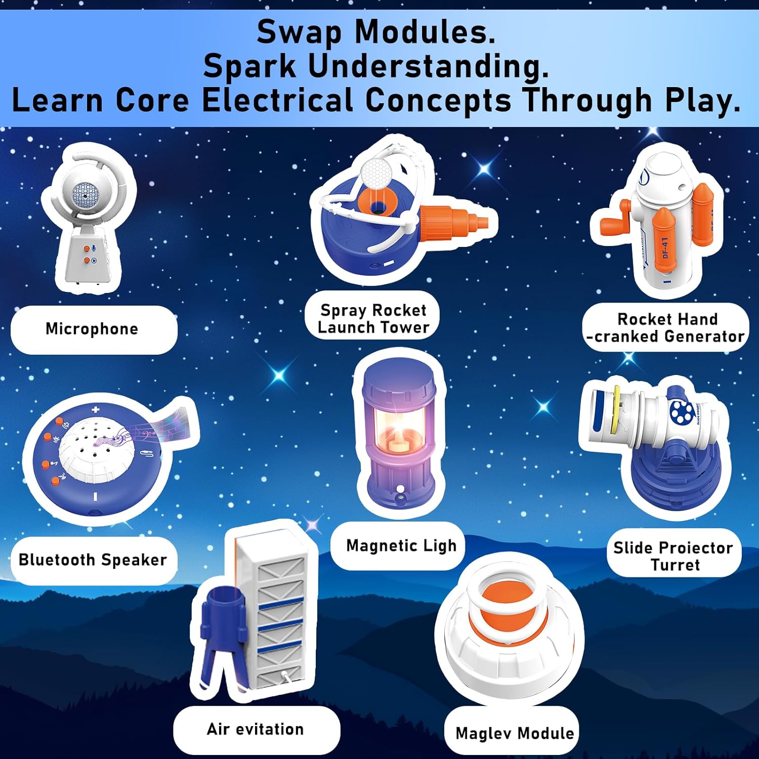 AI Science Kit for Kids 6-12 Years | STEM Robotics & Electronic Circuit Building Kit with 66 Pcs & 500+ Experiments | Voice Controlled Educational Engineering Toys for Boys & Girls